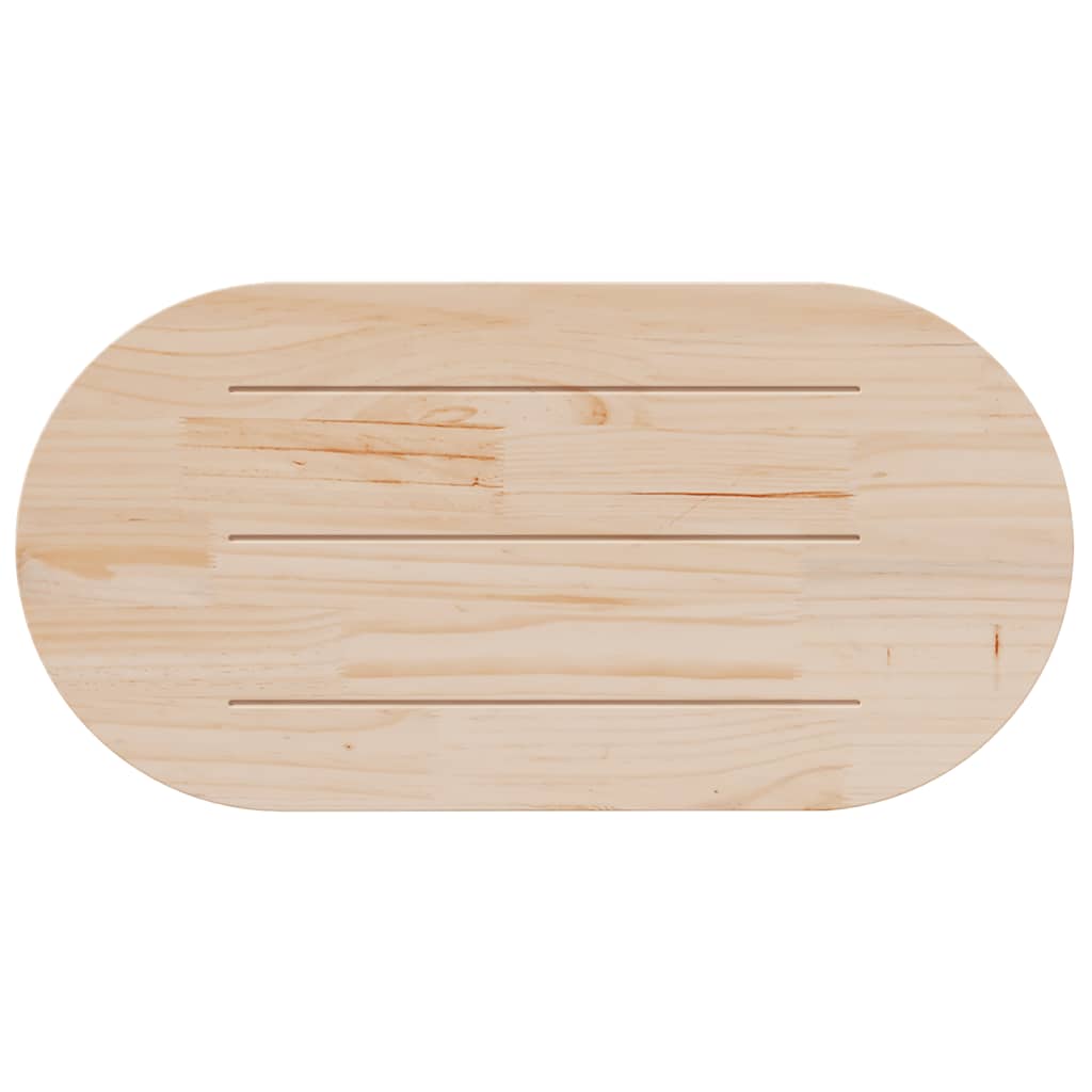 vidaXL Table Top 100x50x2.5 cm Solid Wood Pine Oval 4