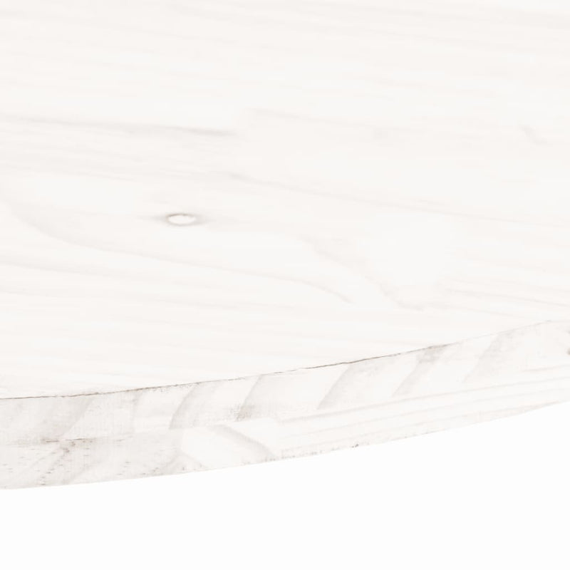 Table Top White 110x55x2.5 cm Solid Wood Pine Oval