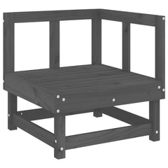 vidaXL Garden Corner Sofa Grey Solid Wood Pine 2