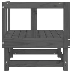 vidaXL Garden Corner Sofa Grey Solid Wood Pine 4