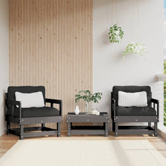 Garden Chairs 2 pcs Solid Wood Pine Armchair (2 pcs) Grey pine
