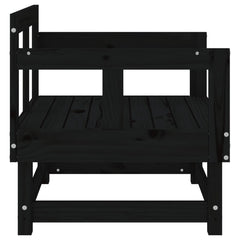 vidaXL Garden Chairs 2 pcs Black Solid Wood Pine 6