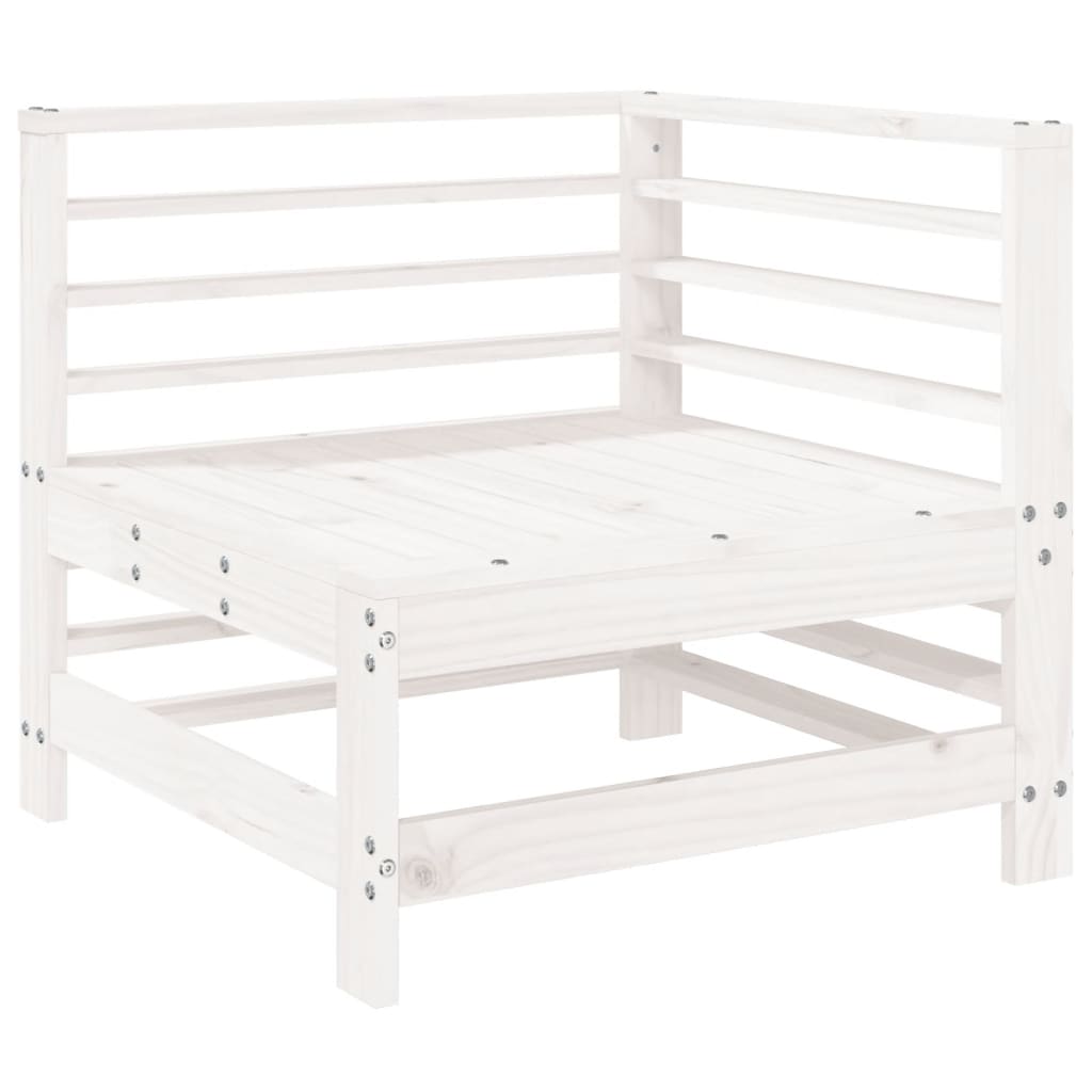 Garden Solid Wood Pine Corner Sofa White pine