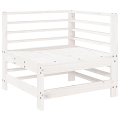 Garden Solid Wood Pine Corner Sofa White pine