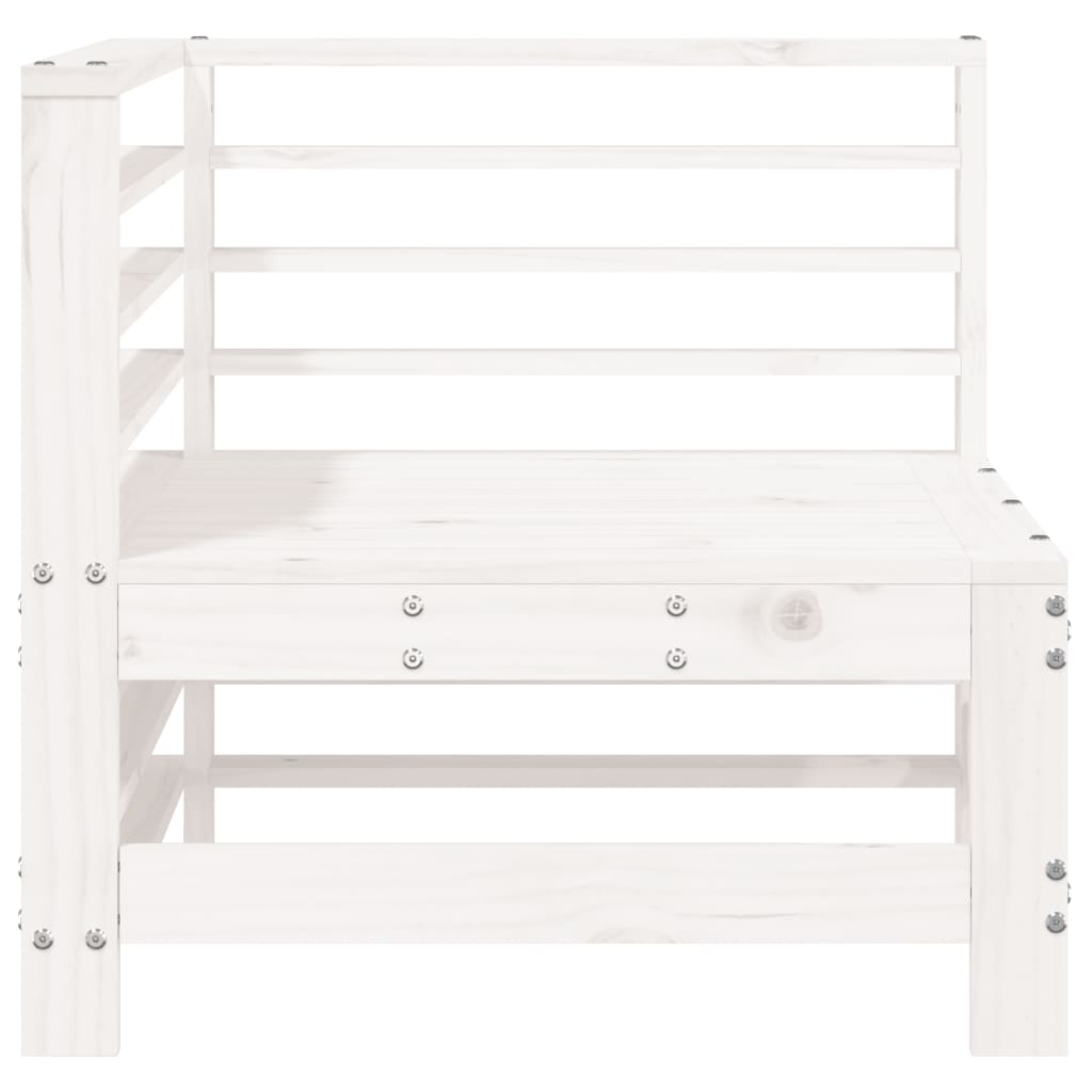 Garden Solid Wood Pine Corner Sofa White pine