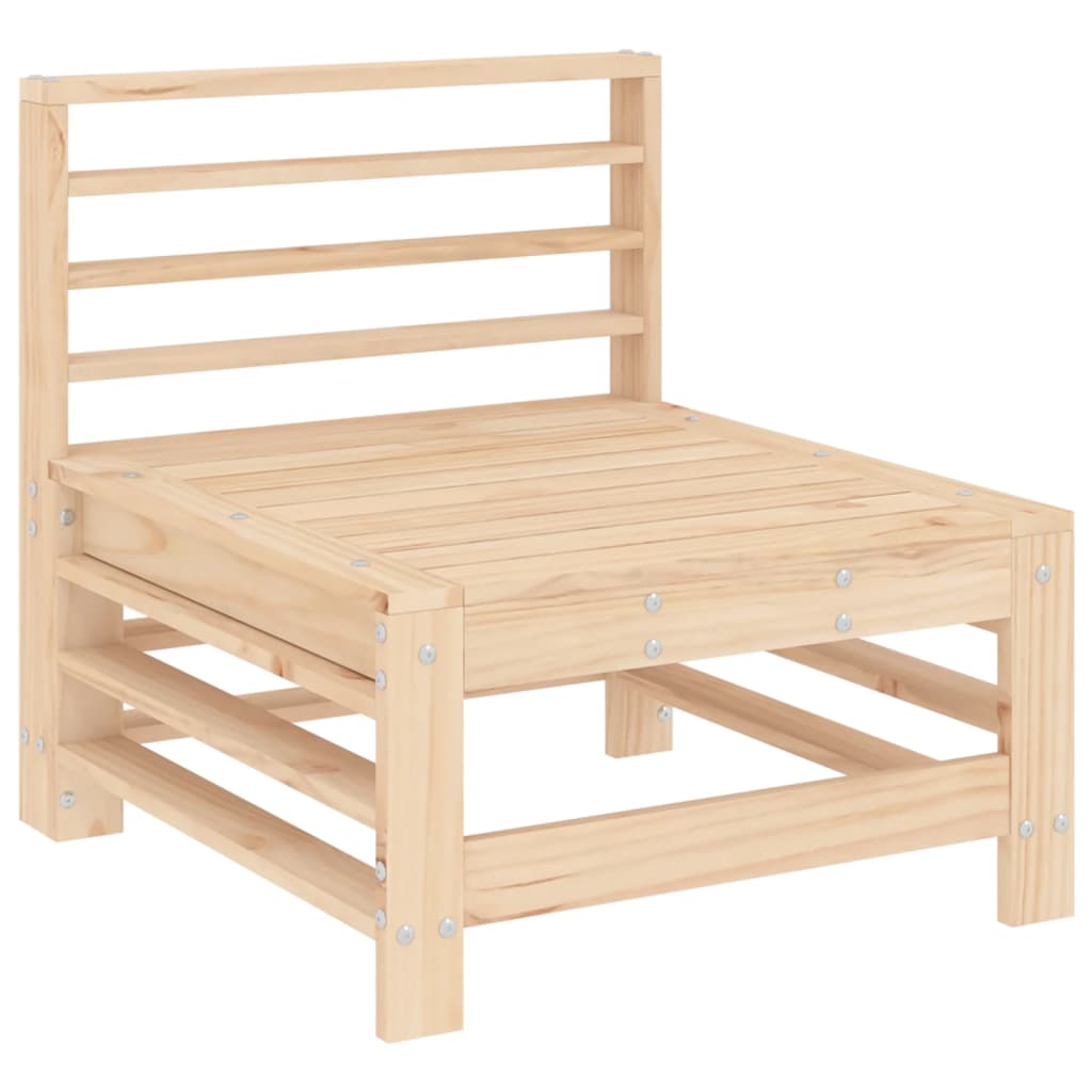 Garden Solid Wood Pine Middle sofa Natural pine