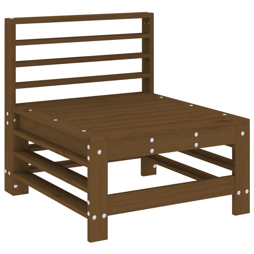 vidaXL Garden Middle Sofa Honey Brown Solid Wood Pine 2