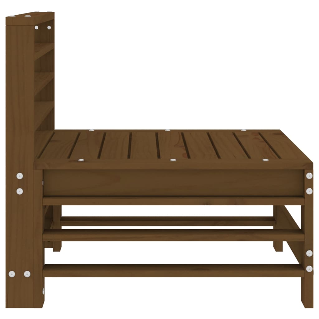vidaXL Garden Middle Sofa Honey Brown Solid Wood Pine 5