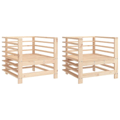 vidaXL Garden Chairs 2 pcs Solid Wood Pine 2