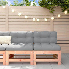 Garden Middle Sofas 2 pcs Solid Wood Pine Middle Sofa (2 pcs) Natural douglas