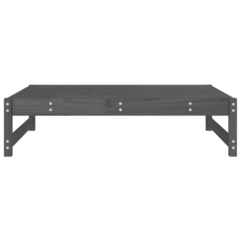 vidaXL Garden Footstool Grey 120x80 cm Solid Wood Pine 4