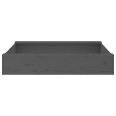vidaXL Sandbox with Seats Grey Square Solid Wood Pine 5