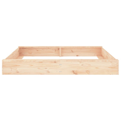 Sandbox with Seats Square Solid Wood Pine