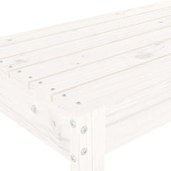 vidaXL Garden Bench White 80x38x45 cm Solid Wood Pine 6