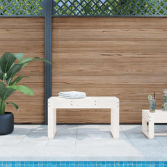 vidaXL Garden Bench White 80x38x45 cm Solid Wood Pine 1