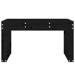 vidaXL Garden Bench Black 80x38x45 cm Solid Wood Pine 3