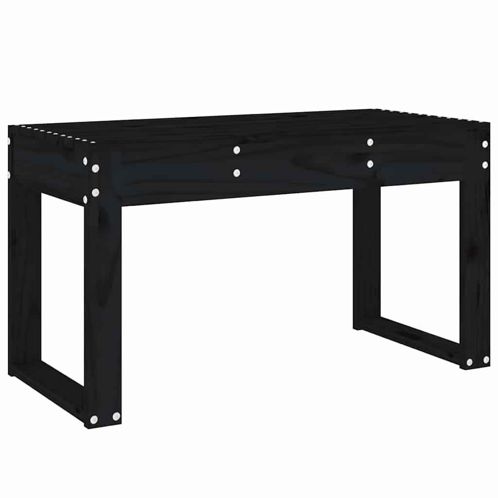 vidaXL Garden Bench Black 80x38x45 cm Solid Wood Pine 5
