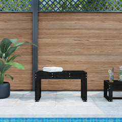 vidaXL Garden Bench Black 80x38x45 cm Solid Wood Pine 1