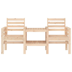 vidaXL Garden Bench with Table 2-Seater Solid Wood Pine 3