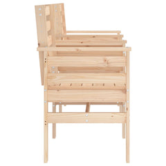 vidaXL Garden Bench with Table 2-Seater Solid Wood Pine 4