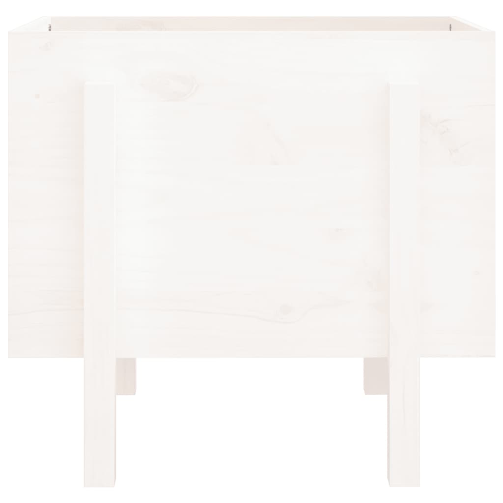 vidaXL Garden Planter White 62x50x57 cm Solid Wood Pine 4