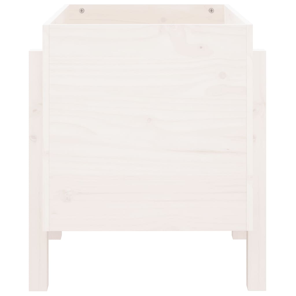 vidaXL Garden Planter White 62x50x57 cm Solid Wood Pine 5