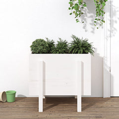 vidaXL Garden Planter White 62x50x57 cm Solid Wood Pine 1