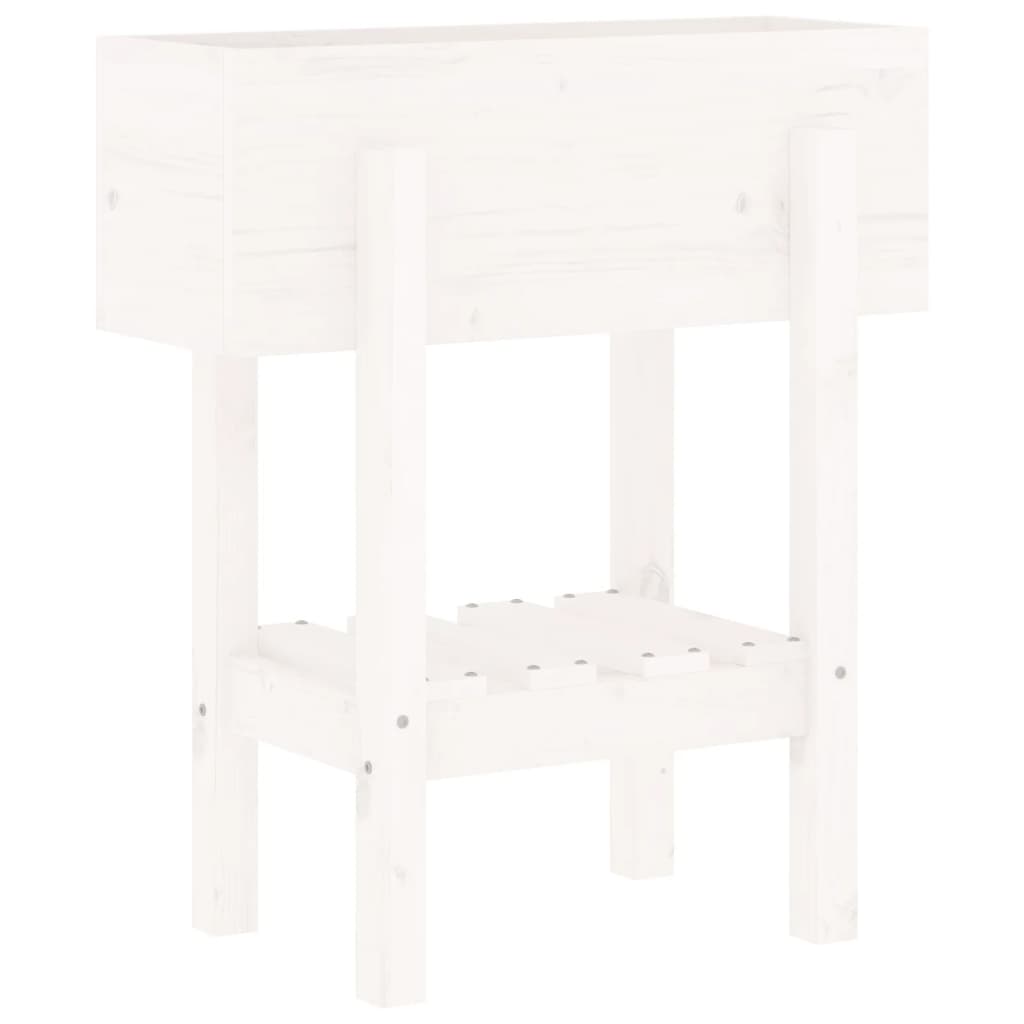 vidaXL Garden Planter White 62x30x69 cm Solid Wood Pine 4