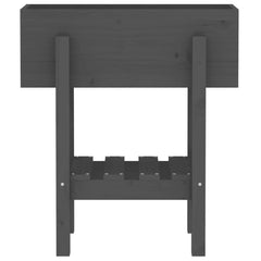 vidaXL Garden Planter Grey 62x30x69 cm Solid Wood Pine 6