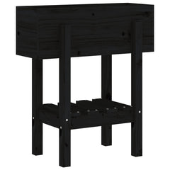 vidaXL Garden Planter Black 62x30x69 cm Solid Wood Pine 4