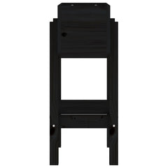 vidaXL Garden Planter Black 62x30x69 cm Solid Wood Pine 5