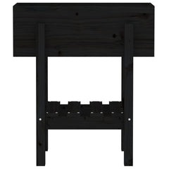 vidaXL Garden Planter Black 62x30x69 cm Solid Wood Pine 6