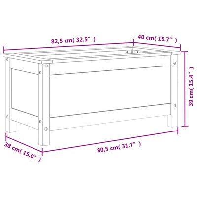 Garden Planter Honey Brown 82.5x40x39 cm Solid Wood Pine