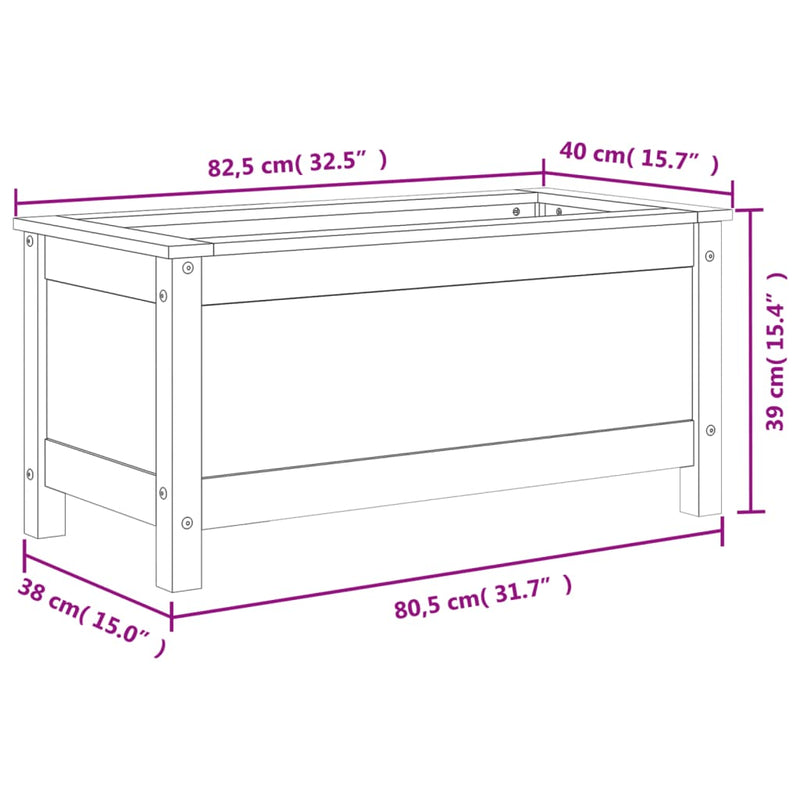 Garden Planter Honey Brown 82.5x40x39 cm Solid Wood Pine