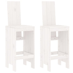 vidaXL Bar Stools 2 pcs White 40x42x120 cm Solid Wood Pine 2