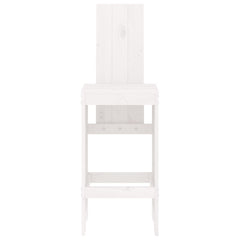 vidaXL Bar Stools 2 pcs White 40x42x120 cm Solid Wood Pine 4