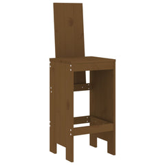 vidaXL Bar Stools 2 pcs Honey Brown 40x42x120 cm Solid Wood Pine 3