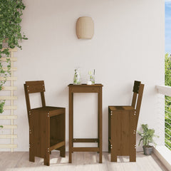 vidaXL Bar Stools 2 pcs Solid Wood Pine