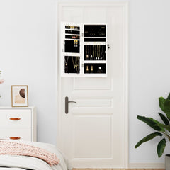 vidaXL Mirror Jewellery Cabinet Wall Mounted White 30x8.5x67 cm 3