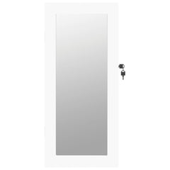 vidaXL Mirror Jewellery Cabinet Wall Mounted White 30x8.5x67 cm 4