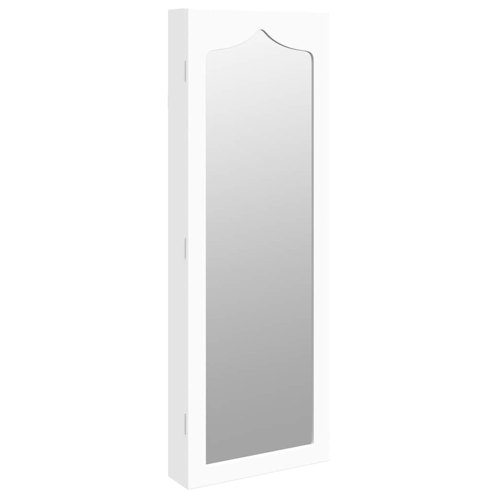 vidaXL Mirror Jewellery Cabinet Wall Mounted White 37,5x10x106 cm 2