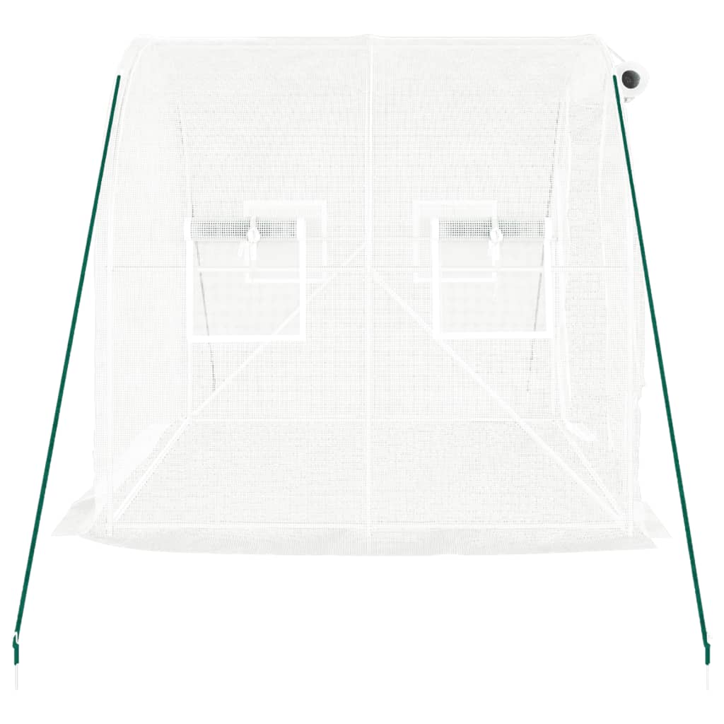 Greenhouse with Steel Frame 8 m² White 2 x 2 x 2 m