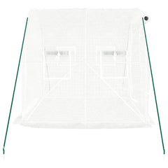 Greenhouse with Steel Frame 8 m² White 2 x 2 x 2 m