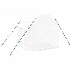 Greenhouse with Steel Frame 8 m² White 2 x 2 x 2 m