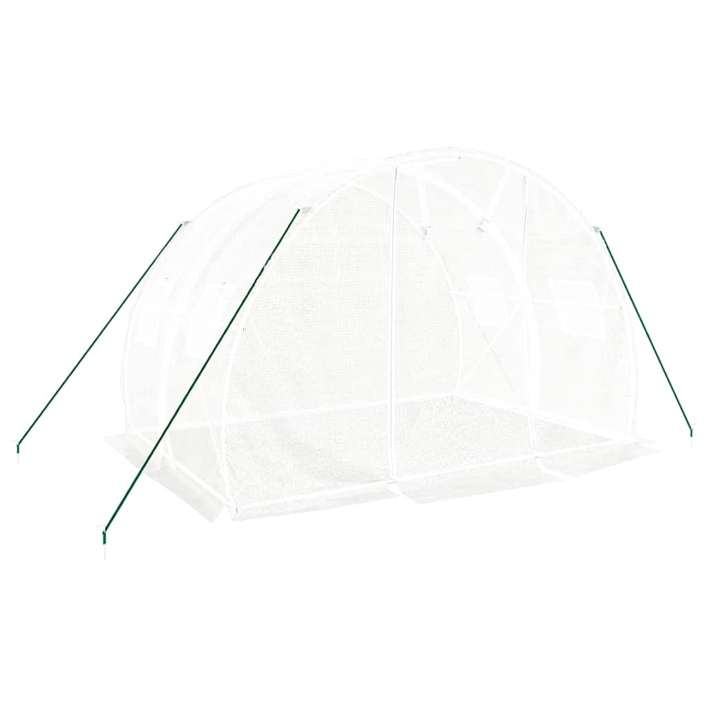 Greenhouse with Steel Frame 6 m² White 3 m 2 m