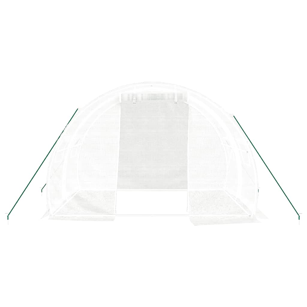 Greenhouse with Steel Frame 6 m² White 3 m 2 m