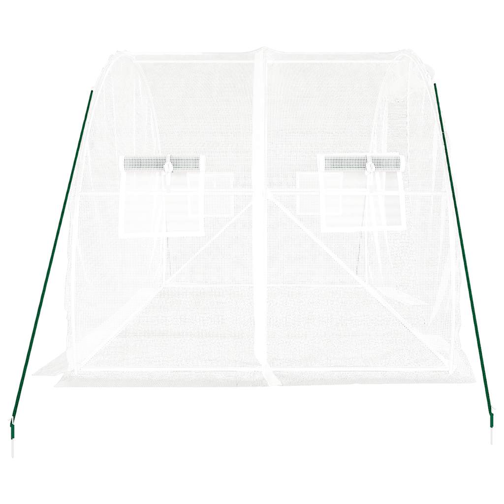 Greenhouse with Steel Frame 6 m² White 3 m 2 m