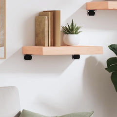 vidaXL Wall Shelf 40x30x(2-6) cm Untreated Solid Wood Oak 3