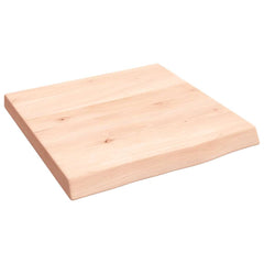 Wall Shelf 40x40x(2-4) Untreated Solid Wood Oak Natural Height 4 cm Depth 40 cm 40 cm