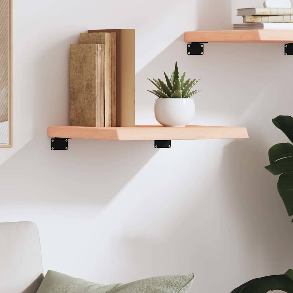 Wall Shelf 40x40x(2-4) Untreated Solid Wood Oak Natural Height 4 cm Depth 40 cm 40 cm